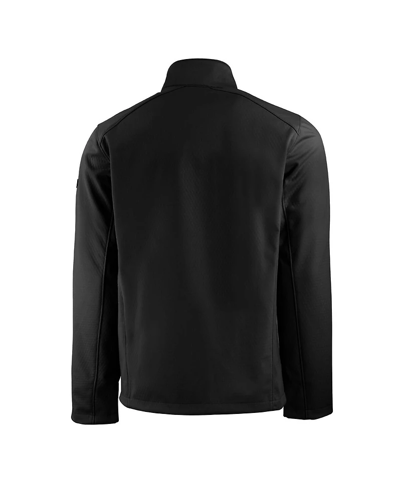 Cutter & Buck Men's Black Duke Blue Devils Evoke Eco Softshell Full-Zip Jacket