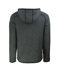 Cutter & Buck Men's Heather Charcoal San Francisco 49ers Throwback Mainsail Sweater-Knit Full-Zip Hoodie