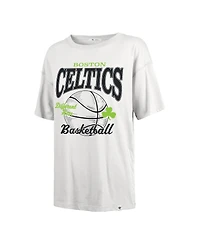 47 Brand Women's White Boston Celtics City Edition Down Court Sadie T-Shirt