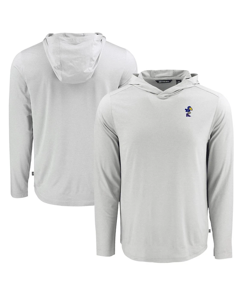 Cutter & Buck Men's Gray Clemson Tigers Coastline Epic Comfort Eco Long Sleeve Hoodie