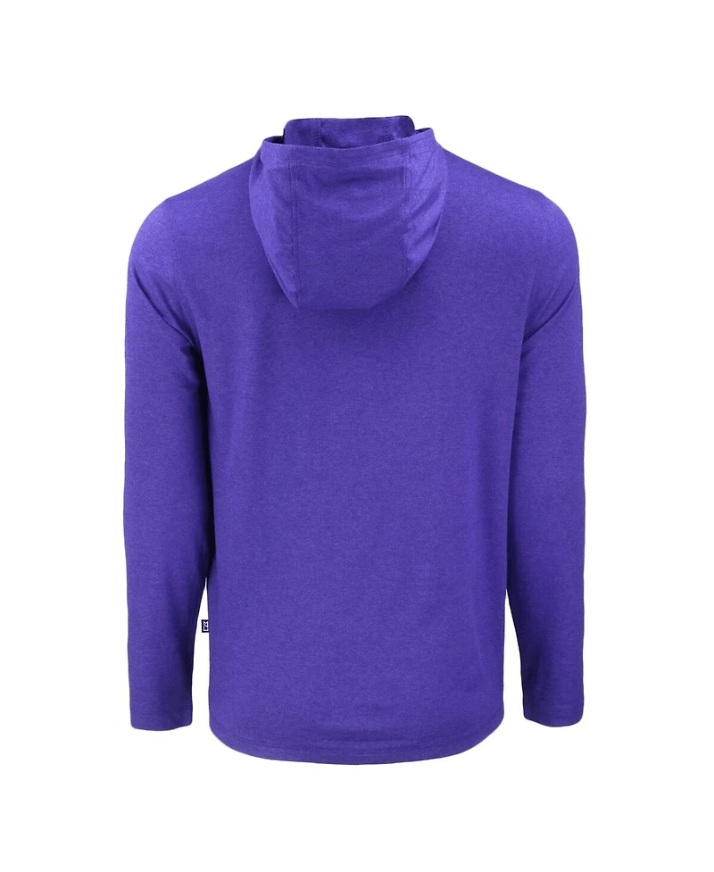 Cutter & Buck Men's Purple Lsu Tigers Coastline Epic Comfort Eco Long Sleeve Hoodie