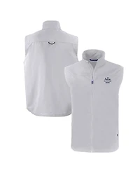 Cutter & Buck Men's Gray Notre Dame Fighting Irish Play Like A Today Charter Eco Full-Zip Vest
