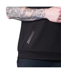 Msx By Michael Strahan Men's Black Pittsburgh Steelers Tri-Blend Rebound Sleeveless Hoodie