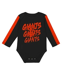 Outerstuff Baby Boys and Girls 3-Piece San Francisco Giants Double Down Bodysuit Pants