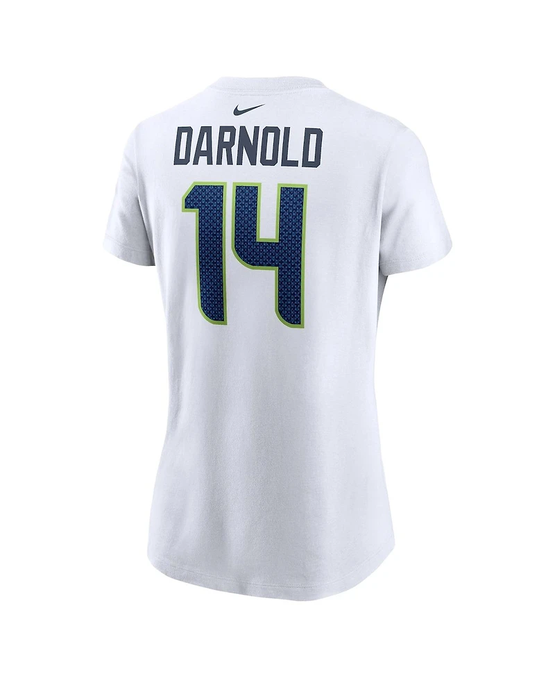 Nike Women's Sam Darnold White Seattle Seahawks Player Name & Number T-Shirt