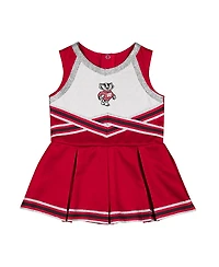 Colosseum Baby Girls Red Wisconsin Badgers Lollipop Park Cheer Dress