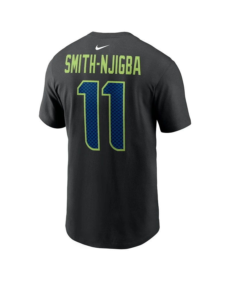 Nike Men's Jaxon Smith-Njigba Black Seattle Seahawks Carbon Name & Number T-Shirt
