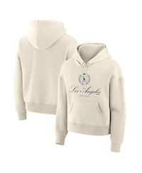 Fanatics Women's Cream Los Angeles Dodgers Legacy Fleece Hoodie