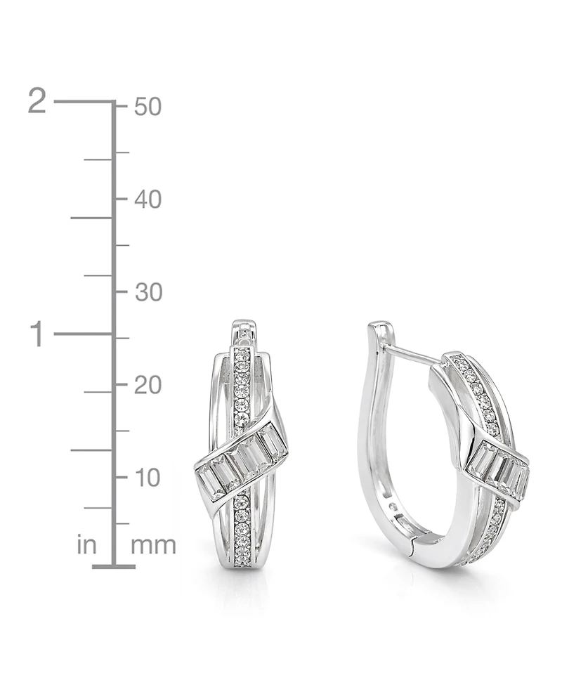 And Now This Crystal Hinged Hoop Earring