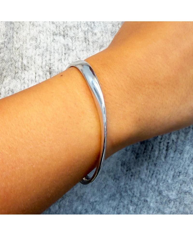 The Lovery Sculpted Bangle Bracelet Sterling Silver