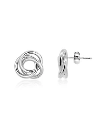 The Lovery Loopy Knot Stud Earrings Sterling Silver
