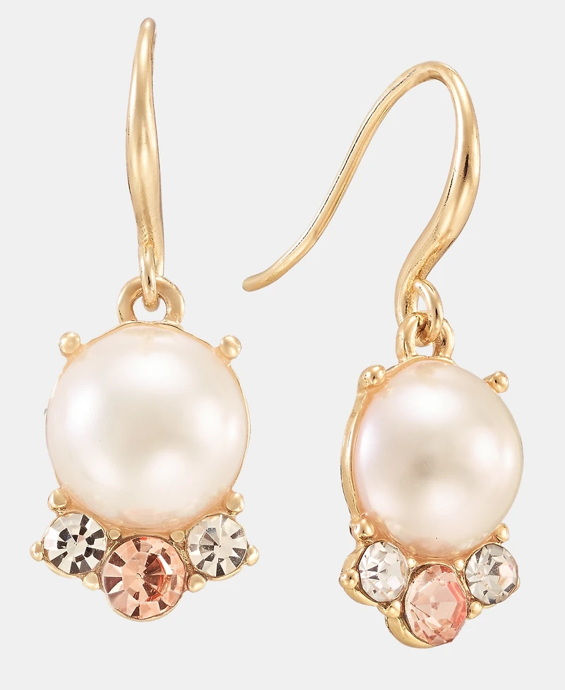 Charter Club Crystal & Imitation Pearl Drop Earrings, Macy's Exclusive