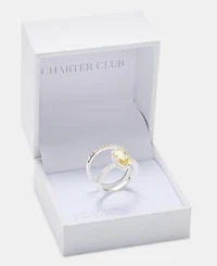 Charter Club Yellow Crystal Ring, Macy's Exclusive