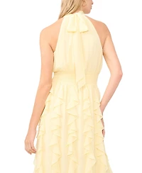 1.state Women's Cascading Collared Neck Maxi Dress