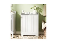 Slickblue Narrow Floor Bathroom Cabinet with Toilet Paper Storage