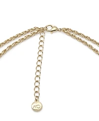 And Now This 18K Gold Plated Double Layered Knotted Chain Necklace