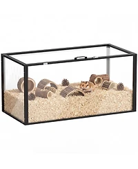 PawHut Large Acrylic Hamster Cage, Chewproof Guinea Pig Cage