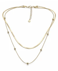 And Now This 18K Gold Plated or Silver Plated Double Layered Necklace