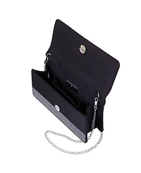 Nina Elongated Crystal Magnetic Snap Satchel Bag