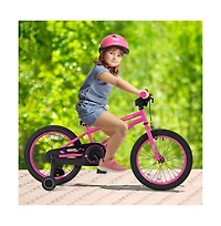 Hongge 18 Inch Kids Bike for 4-8 Years Old Adjustable with Removable Training Wheels