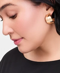 I.n.c. International Concepts Medium Textured Huggie Hoop Earrings, 1.1", Macy's Exclusive