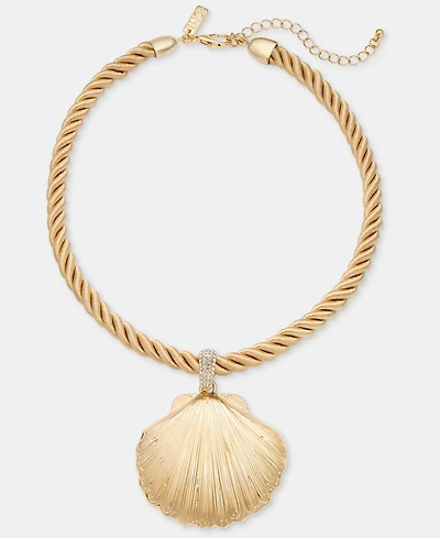 I.n.c. International Concepts Shell Pendant Necklace, 17" + 3" extender, Macy's Exclusive