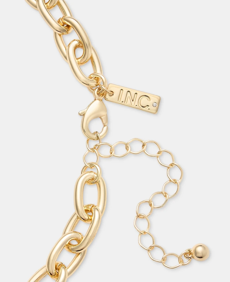 I.n.c. International Concepts Pave & Imitation Pearl Sealife Charm Statement Necklace, 16" + 3" extender, Macy's Exclusive