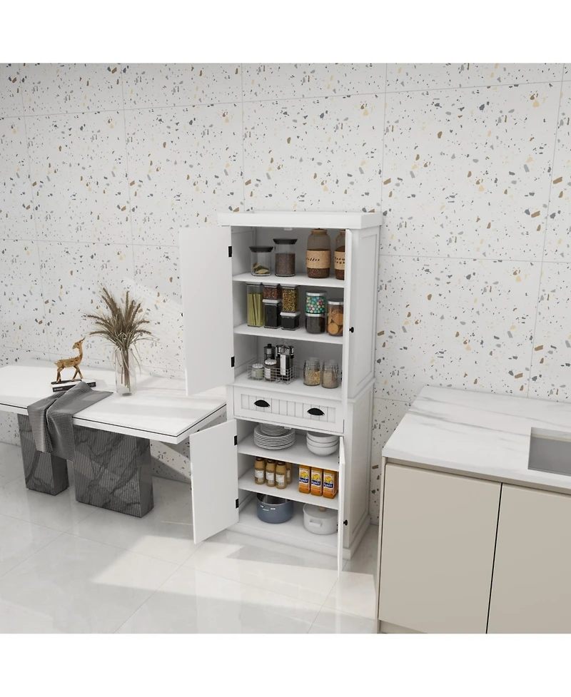 Streamdale Furniture Four Doors And A Drawer Cabinet Ordinary Slotted Models