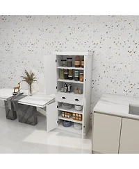 Streamdale Furniture Four Doors And A Drawer Cabinet Ordinary Slotted Models