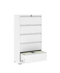 Streamdale Furniture 5-Drawer Lockable Lateral File Cabinet for Home/Office
