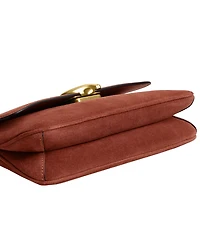 Coach Suede Jet Leather Small Shoulder Bag