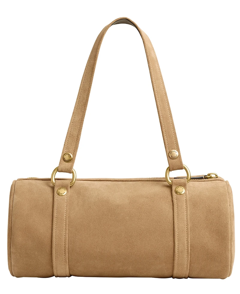 Coach Originals Barrel Medium Suede Kisslock Slim Shoulder Bag