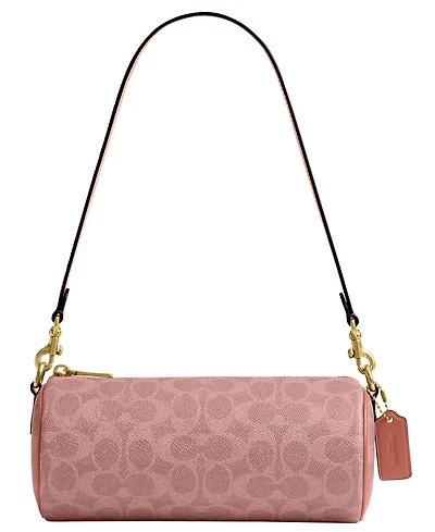 Coach Coated Canvas Signature Small Barrel Bag