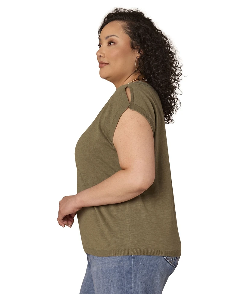 Democracy Plus V-Neck Sweater Top