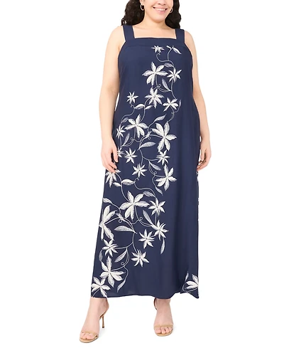 Msk Plus Square Neck Maxi Dress