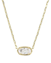 Kendra Scott Cubic Zirconia Oval Elisa Luxe Pendant Necklace