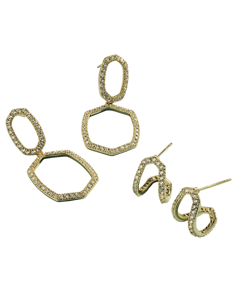 Kendra Scott Cubic Zirconia Open Daphne Pave Open Frame Drop Earrings