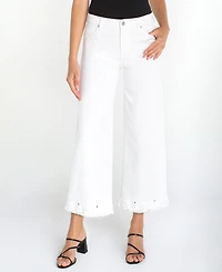 Liverpool Los Angeles Petite Stride Crop Wide-Leg Jeans