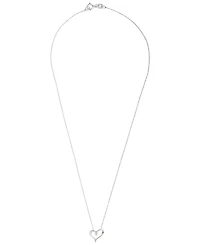 Macy's Lab Grown Diamond (1/10 ct. t.w.) Pendant Necklace in Sterling Silver