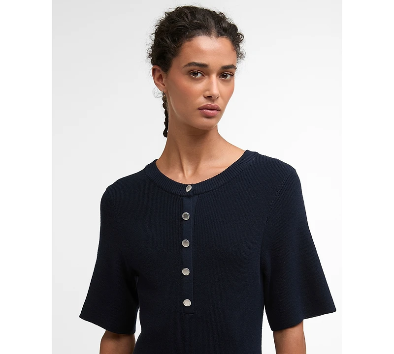 Barbour Women's Camille Knitted Short-Sleeve Dress