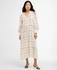 Barbour Women's Asker Oversized-Sleeve Midi Dress