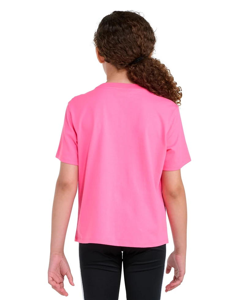 adidas Girls' 8-16 Short-Sleeve Embroidered T-Shirt