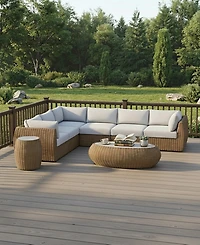 Sculptura 6-Pc. Aluminum Outdoor Sectional, Created for Macy's
