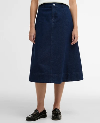 Barbour Women's Denim Maia Midi Skirt