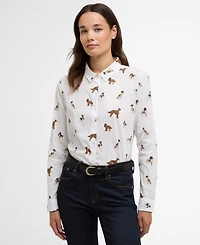Barbour Women's Long-Sleeve Collared Safari Shirt