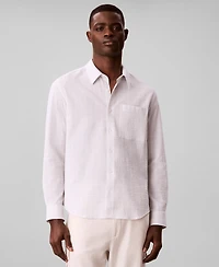 Calvin Klein Men's Long-Sleeve Crinkle Poplin Shirt