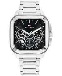 Tommy Hilfiger Men's Multifunction Silver Tone Stainless Steel Bracelet Watch, 39mm