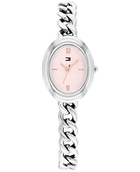Tommy Hilfiger Women's Quartz Silver Tone Stainless Steel Chain Bracelet Watch, 21.5mm