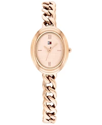 Tommy Hilfiger Women's Quartz Rose Gold Tone Stainless Steel Chain Bracelet Watch, 21.5mm