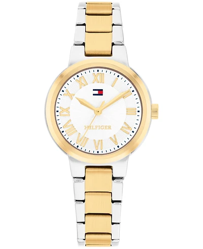 Tommy Hilfiger Women's Quartz Two Tone Stainless Steel Bracelet Watch, 28mm